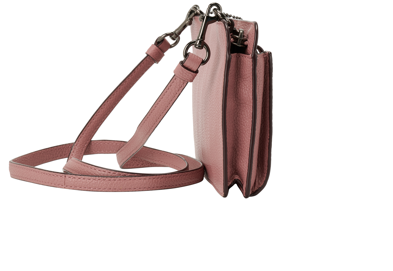 Noa Pop Up Messenger, &pound;75, Handbags, Pink, Leather, Side view